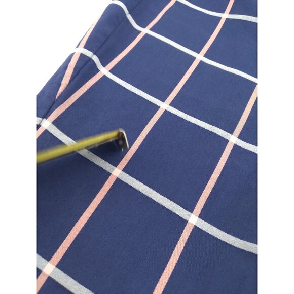 Rag & Bone Simone Cotton High Rise  Blue Plaid Slim Cropped Pants Size 4 - Picture 12 of 16